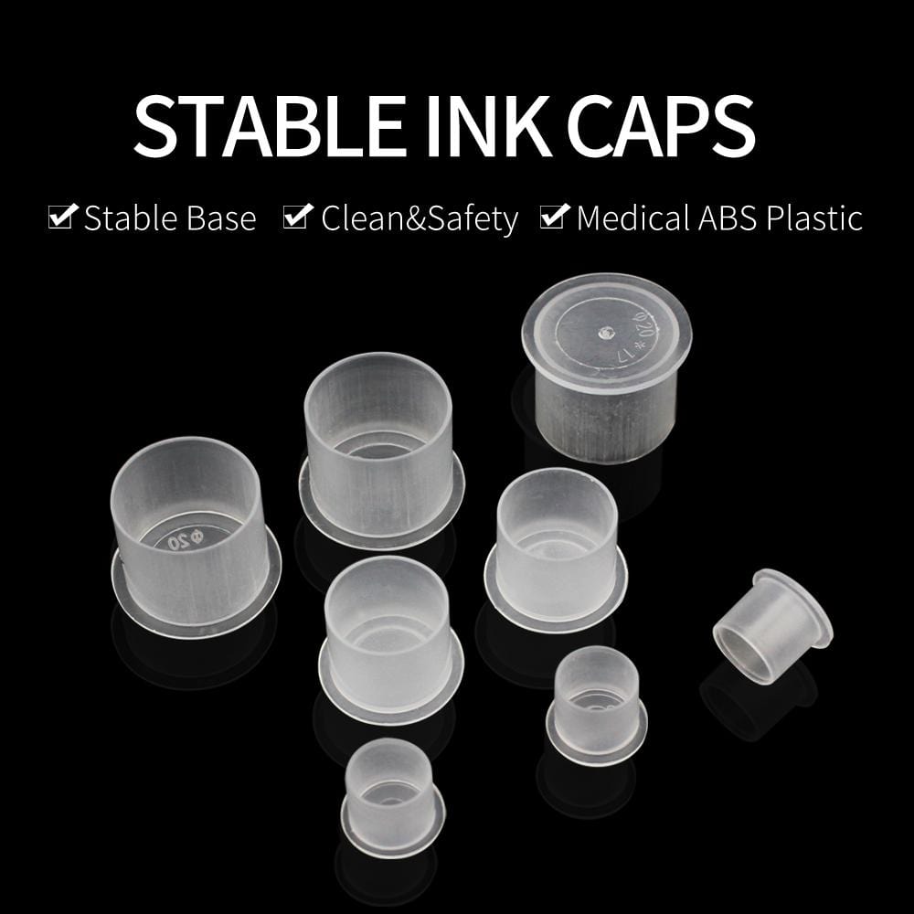Amazon.com: Tattoo Ink Cups 200PCS 17mm Big Tattoo Pigment Cups With Base  Disposable Plastic Tattoo Ink Caps Cups for Tattoo Ink Tattoo Kits Supplies  : Beauty & Personal Care